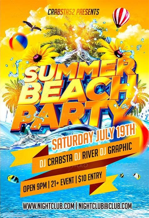 beach party flyer